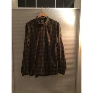 LL Bean plaid wrinkle resistant button down shirt